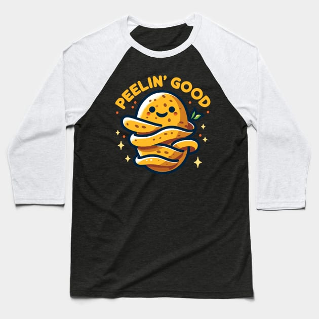 Peelin' Good | Funny cute potato puns | Potato feeling good | funny puns Baseball T-Shirt by Nora Liak